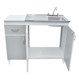 Fregadero Con Tarja Puertas Picador 1 Cocina/ Gris 1.2m