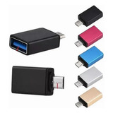 Adaptador Otg Micro Usb V8 Para Usb 3.0 Convector Cor Cores Sortidas