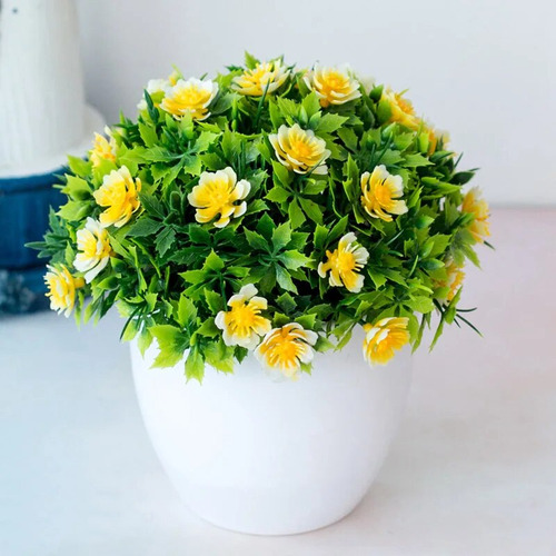 Maceta Pequeña Para Bonsáis De E Yellow Plants, Flores Falsa
