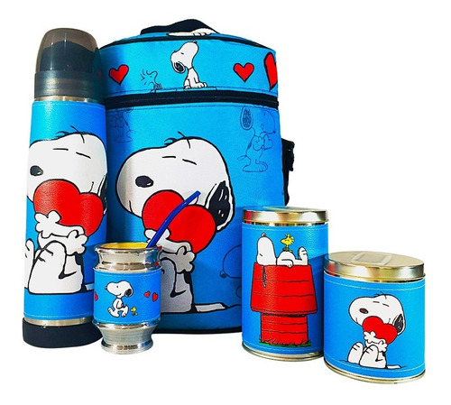 Kit Set Matero Completo Mate Acero Lumilagro Mujer Snoopy