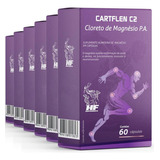 Kit 6 Cloreto  Magnesio P.a. 60cápsulas Ativador  Calcio