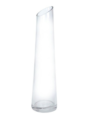 Florero De Vidrio Tubo Con Corte Diagonal 30 Cms