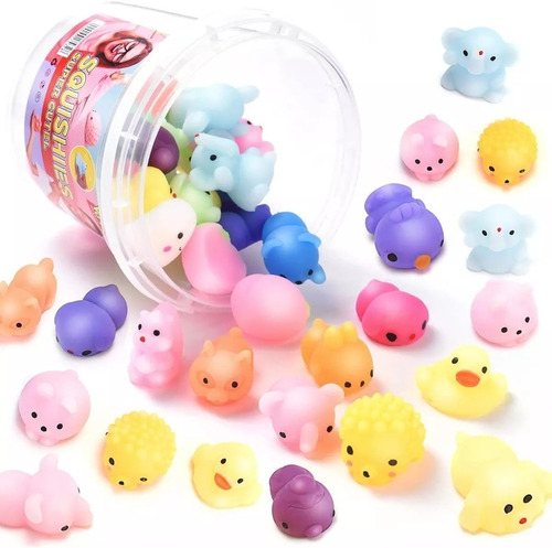 Squishys Kawaii Juguetes Antiestres Con Balde Baratas 36 Pcs