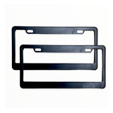 Par Porta Placas Liso Color Negro (plastico)