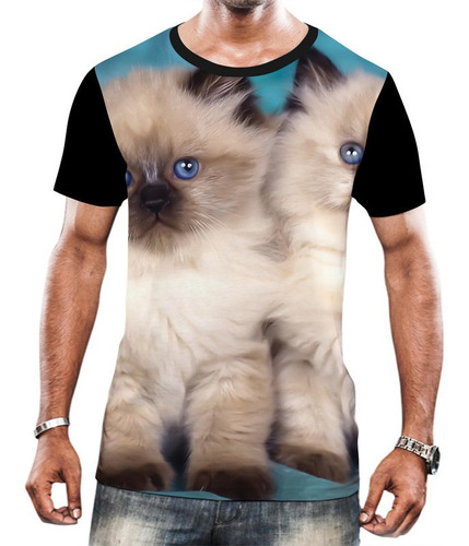 Camisa Camiseta Felinos Gatos Persas Raça Pura Animais Hd 9