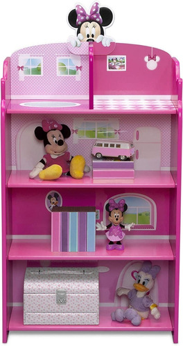Librero Juguetero Infantil 4 Repisas Minie Mimi Disney 