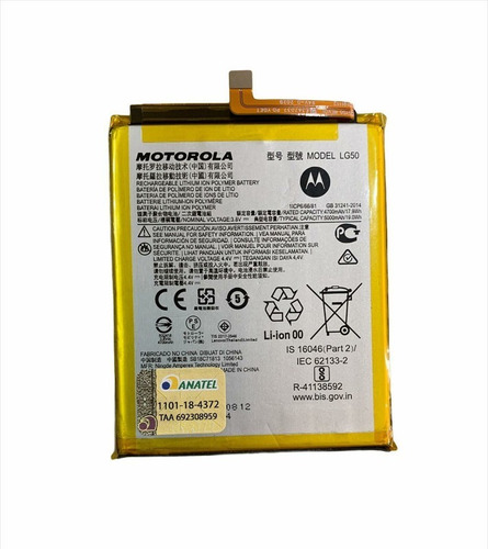 Bateria Motorola Lg50 Moto One Fusion Plus Original F-grátis