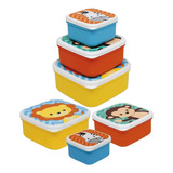 Potinho Infantil Lanche Conjunto Com 3 Potes Buba