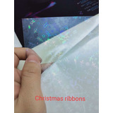 Pack 10 Hojas A4 Laminado En Frío Christmas Ribbons