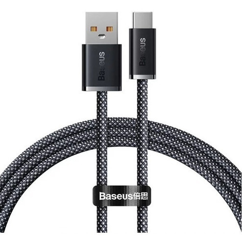 Cable Baseus Usb A Usb Tipo-c 100w Carga Rápida 20v/5a 1mt Color Gris