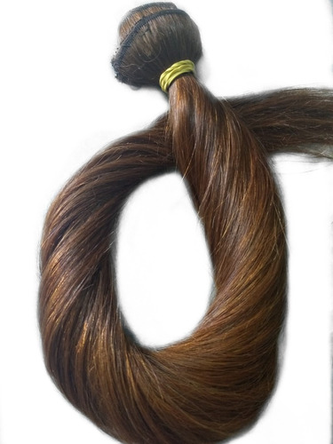 Cabelo Humano Ruivo Acobreado Escuro Tela Tic Tac 50g 65cm