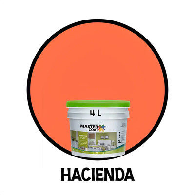 Pintura Agua Master Coat Alvacolor Flat 4L Color Hacienda Mate | Envío gratis