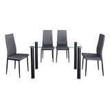 Juego De Comedor Homey Jade 4 Puestos 120x70x75cm