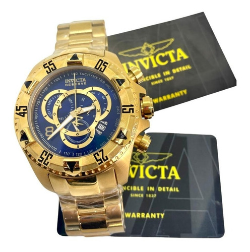 Relógio Invicta Excursion Banhado A Ouro 18k Original  