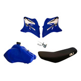 Kit Roupa Ttr230 Tanque Azul + Torneira + Aletas + Banco