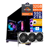 Pc Gamer Cpu Ryzen 5 5600gt, 2tb, 32gb Ddr4, Rtx 4070ti 12gb