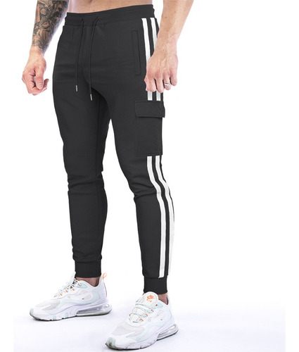 Pants Jogger Deportivo Gym Slim Fit Cómodo Con Bolsillos