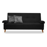 Sofacama Ferrati Con Brazos Negro Lino