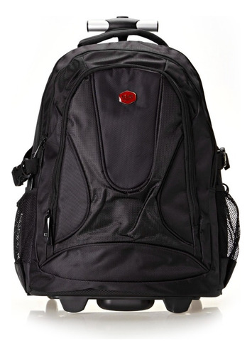 Mochila Feminina E Masculina Notebook Com Rodas Clio Style Cor Preto Desenho Do Tecido Liso