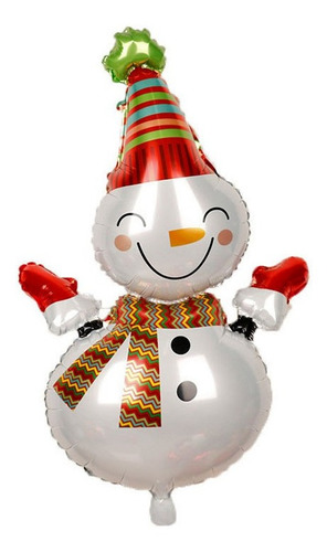 Pack 24 Globos Metálicos Navidadeños 30 Cm Sin Varillas