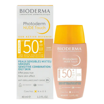 Bioderma Photoderm Nude Touch Spf50+ Tono Dorado, 40 Ml | Envío gratis