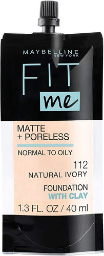 Maybelline Fit Me -maquillaje De Base Líquida Mate Antiporos