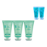 Combo X3 Dermaglos Gel Facial De Limpieza Purificante 150 Ml