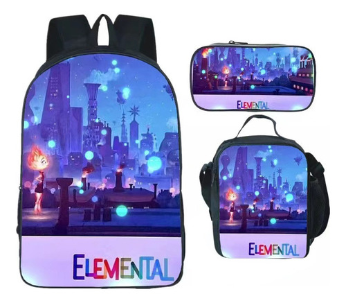 Nuevo Crazy Element City Student Bag E Conjunto De Tres Piez