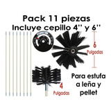 Limpieza Estufa Pellet Desde Abajo + Termometro + 2 Cepillos