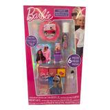 Brinquedo Kit Maquiagem Barbie Infantil Cosmeticos 6 Peças