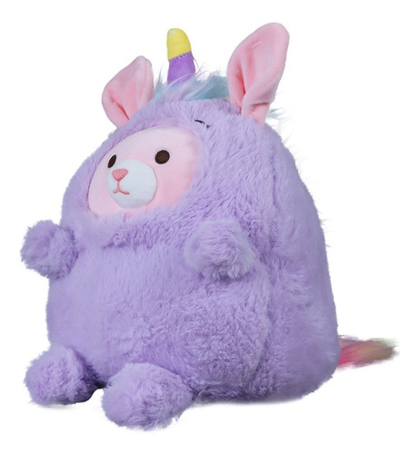 Miniso Peluche De Conejo Bebe Disfrazado De Unicornio Morado