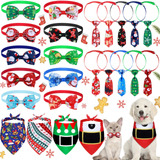 Juego De 24 Corbatas Para Perros De Navidad, Con 4 Unidades,