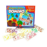 Kit 10 Jogos Dominó Números E Frutas 28 Peças Cada Brinquedo