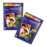 2 Pack Papel Fotográfico Brillante 4x6 Kronaline Ph349 25h