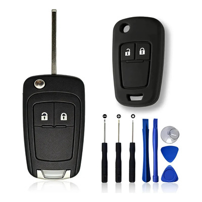 Tangdybwdz® Carcasa y Funda Llave Para Chevrolet Aveo Sail Cobalt Buick 2018 2019 2020 2021 2022 2 Botones +Kit de herramientas+Logotipo | Meses sin interés