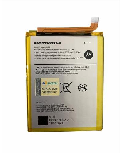 Bateria Motorola One Fusion Xt2073 Jk50 Original Nova