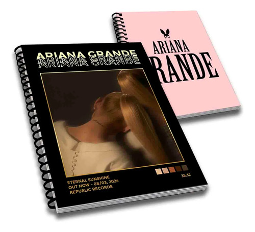 2 Libretas Ariana Grande Album Music Cuaderno Profesional