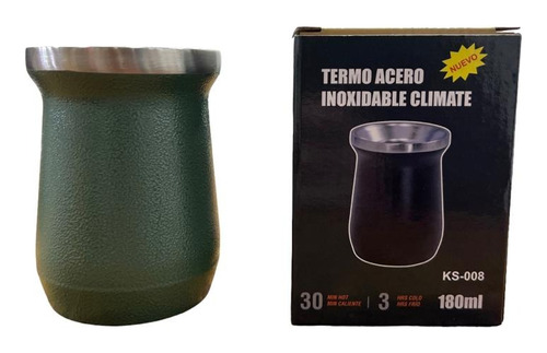 Mate De Acero Inoxidable Termico Grande Clasico En Caja