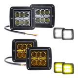 Par Faros Cuadrados 6 Led Fija Estrobo 4x4 Jeep Off Road