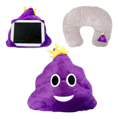 Poop Princess Emoji Pillow Emoticon Cojín Peluche