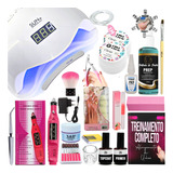 Kit Unha Gel Acrigel Nail + Cabine Bivolt + Lixas + Gel Uv