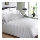 Duvet Cover Blanco 250 Hilos Y 144 Hilos King Diseño De La Tela Rayado/liso