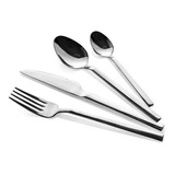 Set X 24 Cubiertos Acero Inoxidable Kremer Viena Silver Gc