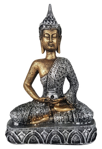 Estatueta Buda Híndu M Sidarta Em Resina Decorativo Enfeite 