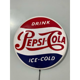 Placa Decorativa Pepsi Cola Retro 3d Relevo Garagem Oficina