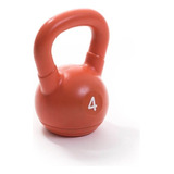 Pesa Rusa Kettlebell Plástica Mir De 4kg Color Naranja