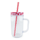 Vaso Pitillo Redondo Pl  Transparente Ct Ros 64/- Roj Env/al