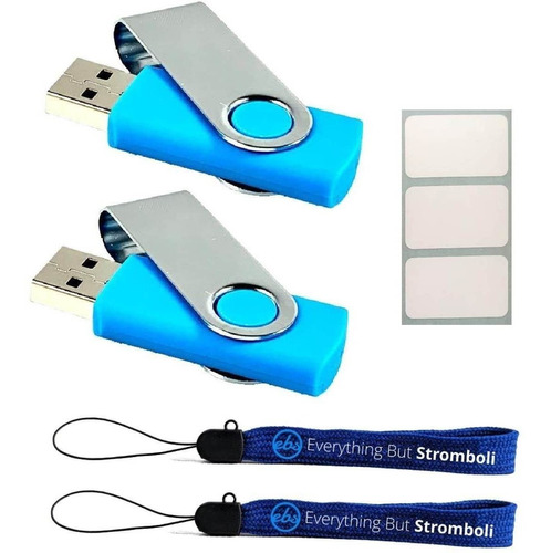 32gb 2.0 Usb Flash Drives (2 Bulk Pack - Blue) Pen Drive Bun