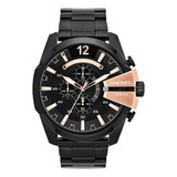 Reloj Mega Chief Diesel Negro Para Hombre Dz4309b1 P2px