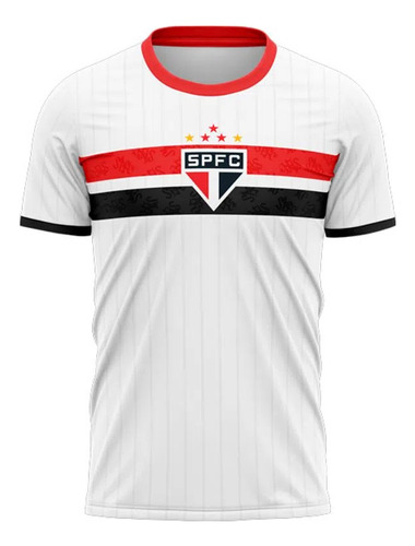 Camisa São Paulo F.c. Stencil Licenciada Oficial Branca